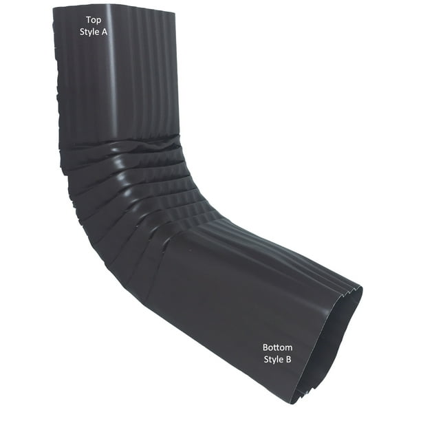 Convert A to B Downspout Elbow, 3"X4", Aluminum, Royal Brown Walmart