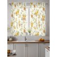 thumbnail image 2 of Farmhouse Sunflowers Blossoms Curtains 45 Inch Length, Sheer Curtains for Bedroom Living Room Window Vintage Rustic Flowers Rod Pocket Voile Drapes Kitchen Curtains Small Half Window 42"x45" 2 Panels, 2 of 7
