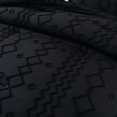 thumbnail image 2 of JML Lightweight Tufted Comforter Set Embroidery Geometric Comforter Sets for All Season Black King 3 Piece, 2 of 5