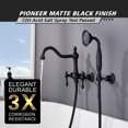 thumbnail image 6 of SUMERAIN Matte Black Wall Mount Bathtub Faucet with Hand Held Shower, Traditional High Flow Tub Filler Set Including Rough-in Valve, 6 of 12