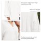 thumbnail image 4 of Blusa tres cuartos linterna manga botón gasa color puro tops casuales para las mujeres, 4 of 5