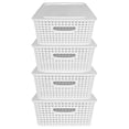 thumbnail image 1 of Set de 4 Cajas Organizadoras Tipo Rattan IPP Blanco, 1 of 6