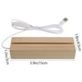 thumbnail image 4 of 1pc Wood Board Luminous Stand Wooden Lighting Light Base Household Light Base, 4 of 8