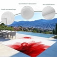 thumbnail image 5 of 3' x 5' Outdoor Rug, Red Flower Outdoor Washable Rug Large Floor Carpet, Boho Modern Floral Abstract Ombre Leaf White Non Shedding Area Rug for Outside Patio RV Porch Deck Balcony Camping Living Room, 5 of 9