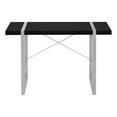 thumbnail image 5 of 48 Inch Black Computer Desk with Silver X Frame and Floating Metal Base, 5 of 11