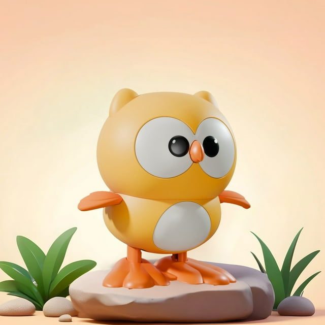 TIMIFIS Clockwork Owl Jumping Owl Wind up Wind up Running and Moving Toys for Children Education