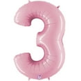 thumbnail image 2 of Pastel Pink Number 3 Balloon 40", 2 of 2