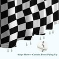 thumbnail image 6 of Black and White Checkered Pattern Shower Curtain 36"x72" ,Bathroom Decorative Shower Curtains Set with 12 Hooks,Modern Waterproof Washable Shower Curtain, 6 of 6