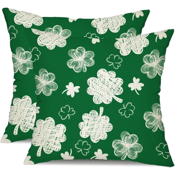 St Patricks Day Pillow Covers 18x18 Happy St Patricks Day Lucky Clovers Decor for Throw Pillows Covers St Patricks Day Pillow Covers Decor Couch Living Room 72C