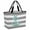 Gray turquoise, variant on Navy Blue Striped Beach Bag for Women, Large Breathable Mesh Beach Tote Bag, Blue Anchor Nautical Farmhouse Sandproof Lightweight Travel Bags for Vacation Picnic Swimming Pool 15.7"x15.7"x9.1"