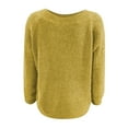 thumbnail image 3 of Women's Sweater Long Sleeve Boat Neck Basic Knitted Sweater Pullover Top Pullover Sweater, 3 of 9