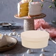 Color Baby Box WASHWEPE 2Pcs Round Wood Case White Solid Color Wooden Storage ...
