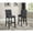 Grey, variant on 2 Tan Bar Stools. Hardwood, Nailhead Trim. Linen And Cotton Upholstery. Dark Finish. 44"h, 30" Seat Height. 16"x23 Of 2 Stools, Tan. Hardwood With & Upholstered Back. 30"h. .