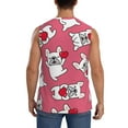 thumbnail image 4 of Kdxio French Bulldog for Men's Muscle T-shirt,Sleeveless for Workout Running Athletic Gym Lounge Casual, 4 of 7