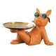 thumbnail image 2 of Escultura francesa, llavero, estatua de perro, almacenamiento de artículos diversos, figura de animal, escritorio naranja, 2 of 5