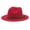 Red, variant on Unisex Vintage Wide Brim Fedora Hat With Buckle Detail Belted Design