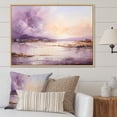 thumbnail image 2 of Designart "Golden Lakeside Majesty Purple and Gold Scenery II" Oversized Cottage Framed Wall Art - Country Purple Lake Hallway Framed Wall Art Decor, 2 of 7