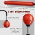 thumbnail image 4 of Soozier Height Adjustable Boxing Punching Bag with Speed Balls, Red, 4 of 9