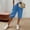 ^Blue, variant on Capri Pants for Women Casual Summer 2025 New Women's Knee Length Short Pants Ladies Loose Drawstring Casual Solid Color Shorts White S