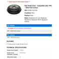 thumbnail image 2 of Rear Brake Drum - Compatible with 1995 - 2000 Ford Contour 1996 1997 1998 1999, 2 of 2