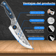thumbnail image 3 of Cuchillo Chef Profesional De Acero Carbono Cuchillos Cocina Xtellar azul, 3 of 3