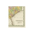 thumbnail image 2 of Historic State Map - Texas Eastern Landowner Grants - Bradford 1838 - Vintage Wall Art, 2 of 4