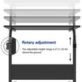 thumbnail image 2 of SogesPower 31.5" Adjustable Mobile Side Table with Card Slot and Wheel, Design for Home- Black, 2 of 8