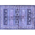 thumbnail image 1 of Ahgly Company Machine Washable Indoor Rectangle Persian Blue Traditional Area Rugs, 7' x 9', 1 of 4