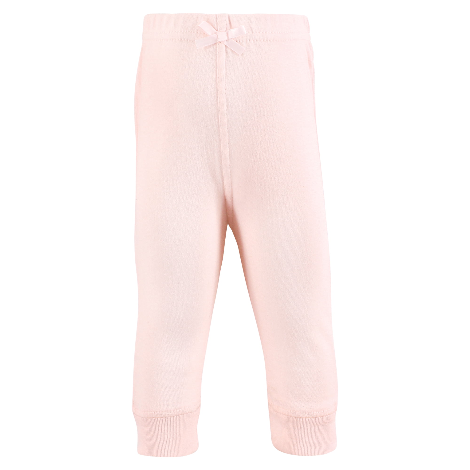 Hudson Baby Girls Cotton Pants and Leggings, Pink Black Red, 12-18 Months