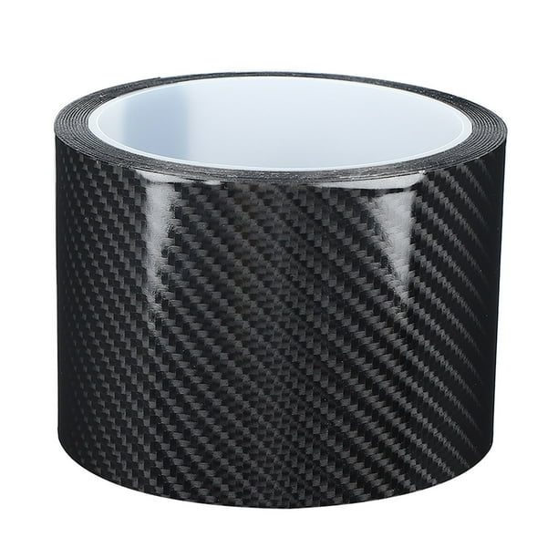Película protectora de fibra de carbono negra para el borde de la puerta del coche, pegatina antiarañazos (7 cm x 3 metros)