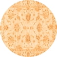 thumbnail image 1 of Ahgly Company Indoor Round Oriental Orange Modern Area Rugs, 5' Round, 1 of 4