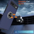 thumbnail image 6 of Pixel 6A Case, Google Pixel 6A Case with HD Screen Protector, Shockproof Google Pixel 6A Phone Case with 360° Magnetic Ring Holder Kickstand Phone Case for Google Pixel 6A Blue, 6 of 15