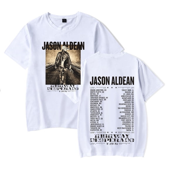 Jason Aldean Highway Desperado Tour Merch T-Shirt Tee Cosplay Men/Women Summer Sweatshirt Short Tshirt Top
