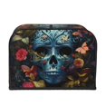 thumbnail image 2 of Uemuo Butterfly Flower Skull A Print Toaster Cover 4 Slice, Small Kitchen Appliance Covers, Toaster Oven Cover with Loop, Bread Machine Cover Dust Cover Protection, 2 of 7
