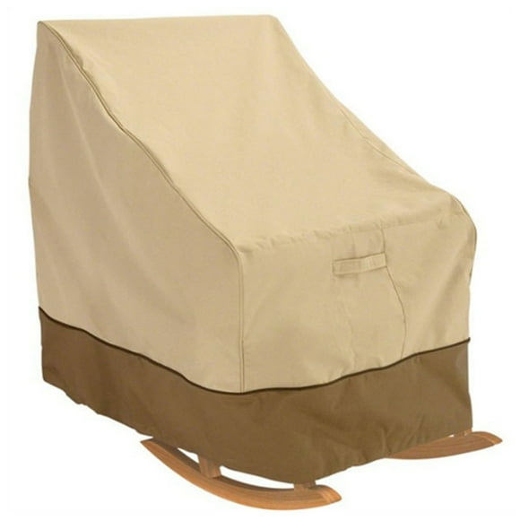 Cubierta impermeable para mecedora al aire libre, tela recubierta de plata a prueba de polvo, cubiertas para sillas de jardín delanteras para parque infantil, accesorios, Beige y marrón Speravity HA010211-01B