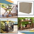 thumbnail image 5 of Bar Cart Cover 12 Oz Waterproof 100% Weather Resistant cart cover with Air Pockets and Drawstring for Sung Fit (34.5" H x 32" W x 19.5" D), Beige), 5 of 6
