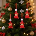 thumbnail image 6 of AUNVITO 4pcs Christmas Cone Sequin Mini Hat Tree Ornament, Glitter Xmas Decoration Hanging Pendant for Holiday Party Home Decor, 4pcs, 6 of 6