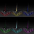 thumbnail image 4 of Methold Soporte para auriculares con luz RGB, aleación de aluminio, USB, 3,5mm, soporte para auriculares para juegos, estante de soporte para Electrónica, 4 of 6