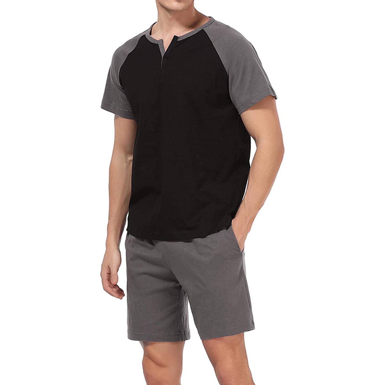amropi Men's Lounge Shorts Nightwear Loose Fit Pyjama Bottoms Summer Sports Shorts