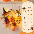 thumbnail image 5 of Halloween Wreath with Light,10 Inch DIY Pumpkin Door Hanging Halloween Decor for Porch,Party,Home - Great Halloween Decorations & Halloween Lights,A/B/C(B), 5 of 6