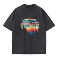 thumbnail image 5 of Mens T Shirts Summer Vacation Beach Shirts Short Sleeve Round Neck Distressed Graphic Tees, 5 of 5