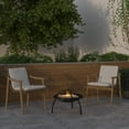 thumbnail image 3 of Emma + Oliver 22.5" Black Iron Foldable Wood Burning Outdoor Firepit with Mesh Screen & Poker, 3 of 14