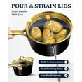 thumbnail image 7 of Granitestone 15 Pc Hammered Pots and Pans Set Non stick Cookware Set Pot and Pan Set Nonstick with Utensils, Induction Ready & Dishwasher Safe, Charleston Collection, Black, 7 of 7