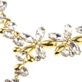 thumbnail image 6 of EHJRE Rhinestone Crystal Flower Necklace Earrings Jewelry Set for Wedding Dress - Gold, 6 of 9
