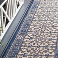 thumbnail image 3 of SAFAVIEH Courtyard Vergil Bordered Indoor/Outdoor Runner Rug, Navy/Beige, 2'3" x 8', 3 of 6