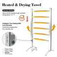 thumbnail image 2 of Towel Warmers for Bathroom, Heated Towel Rack with Timer, Towel Heater with Wall Mounted Plug-in Design for Drying Spa - 6 Bars, 2 of 8
