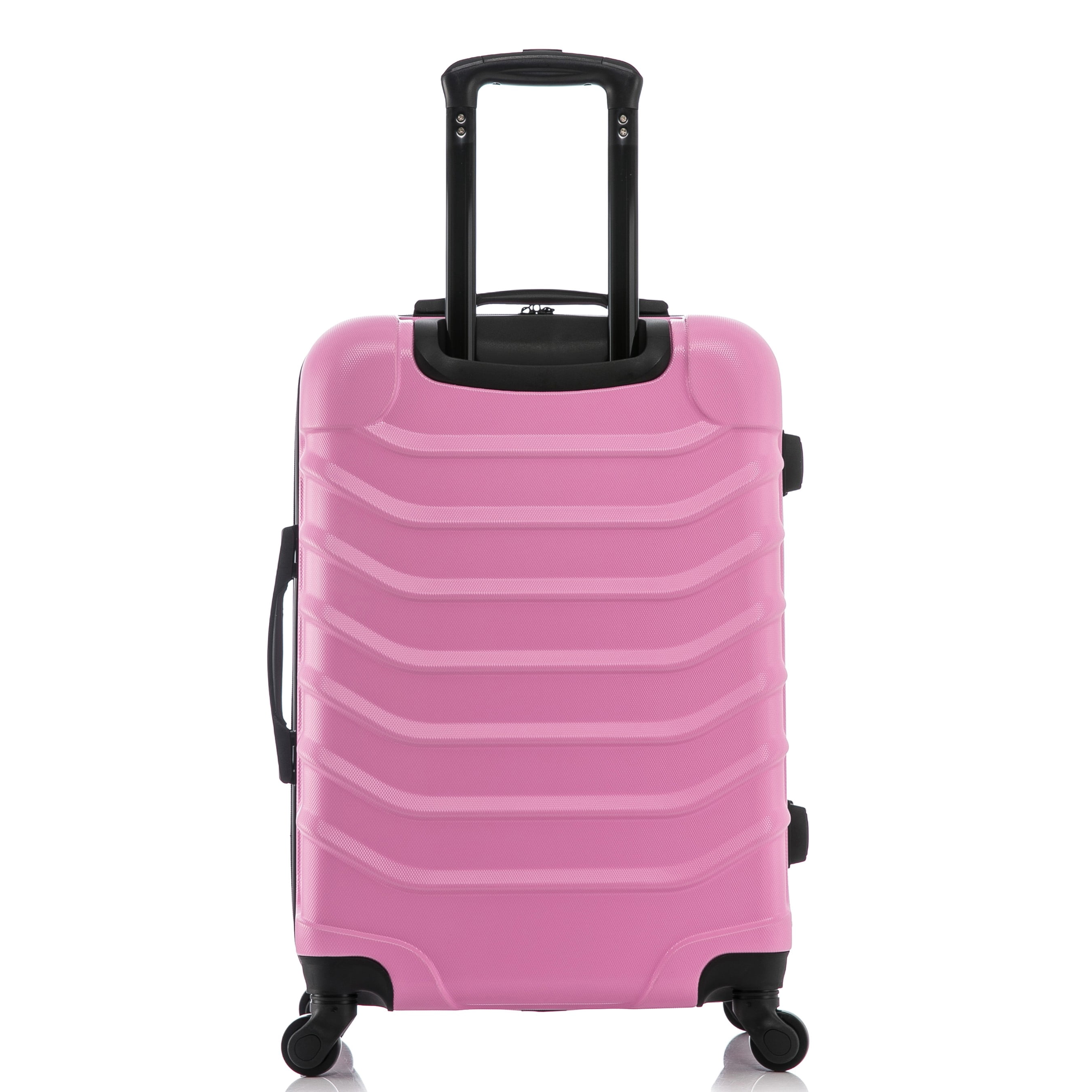 InUSA Endurance 24" Hardside Lightweight Luggage with Spinner Wheels, Handle, and Trolley, Pink