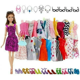 Avando 20PCS Doll Accessories, 10x Mix Cute Dresses 10x Shoes