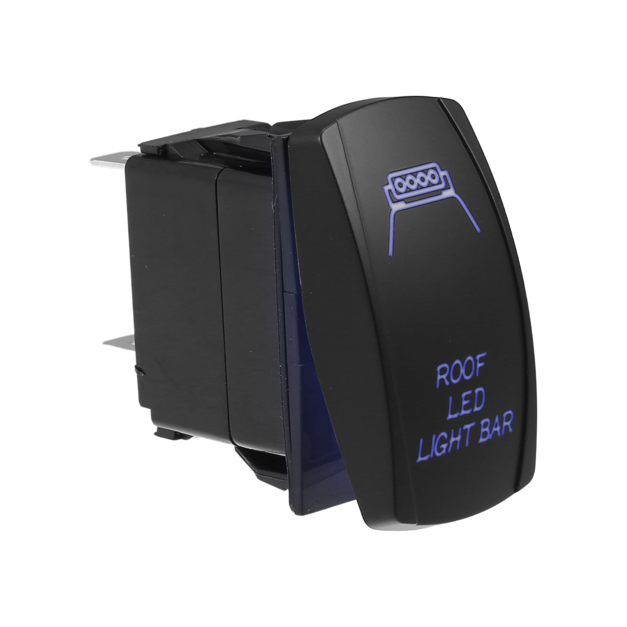 X AUTOhAux 2 Gang Toggle Rocker Switch Panel - 12V/24V Waterproof Aluminum Alloy With Blue LED