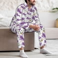 thumbnail image 7 of Hirioo Orchids Flowers for Men's Pajama Sets 2 Piece Pjs Men's Long-Sleeved Pajama Set Button Down Sleepwear,S-XXL-Large, 7 of 7